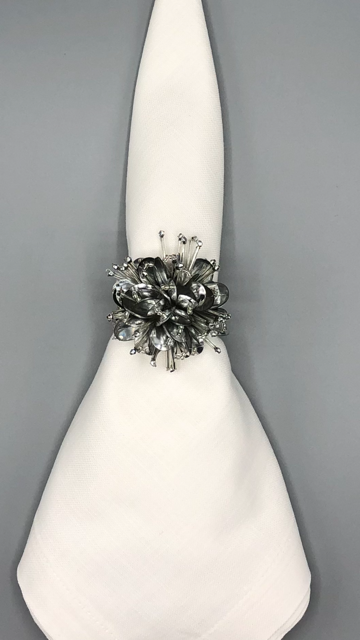 Silver Flower Napkin Ring